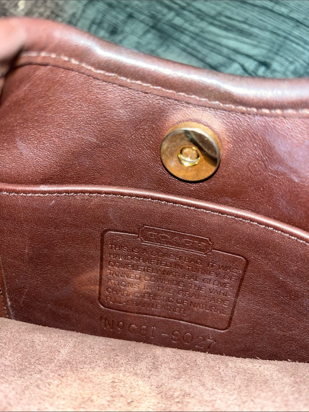 Vintage ergo Coach Dark Brown Leather Hobo Shoulder Bag - Picture 3 of 3
